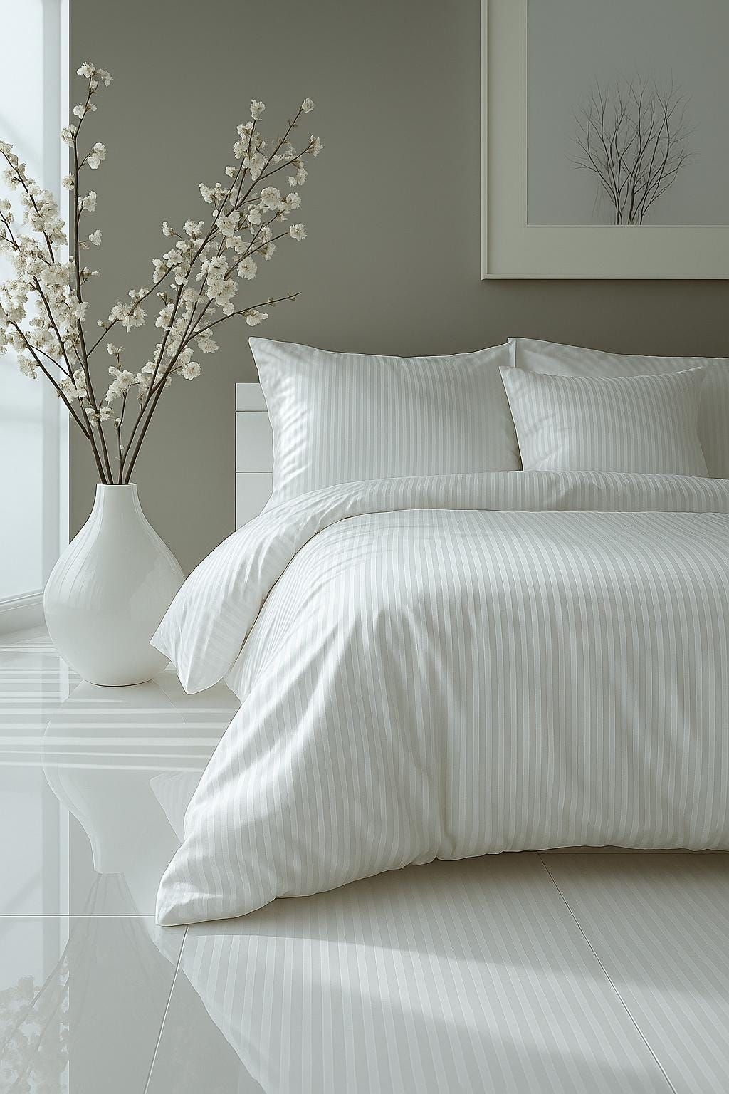 White stripe – Complete bedsheet