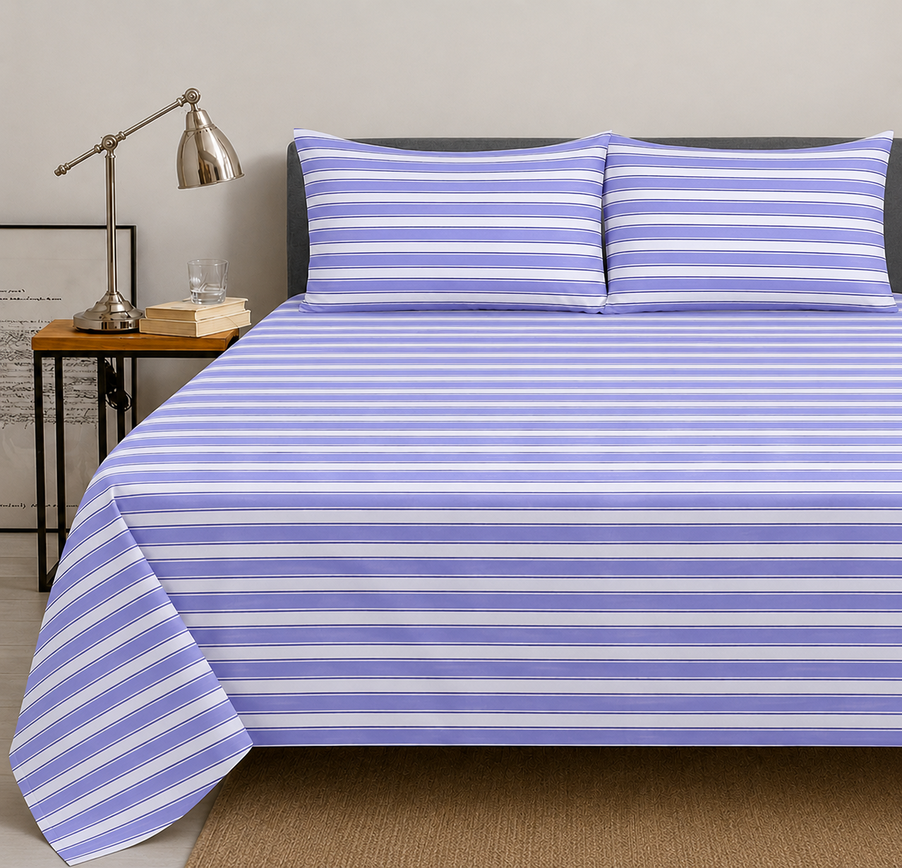 Orchid Stripe – Complete bedsheet