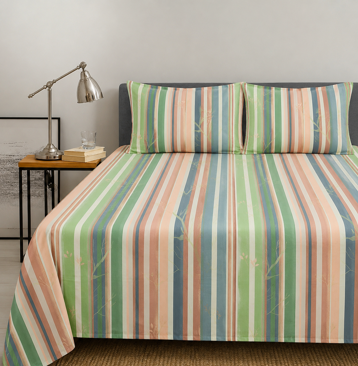 Coastal Pastel Stripes – Complete bedsheet