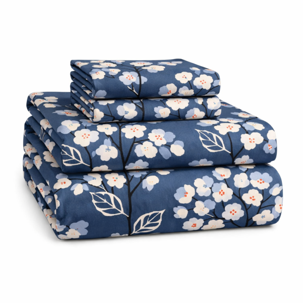 Indigo Bloom – Fitted sheet