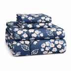 Indigo Bloom – Fitted sheet
