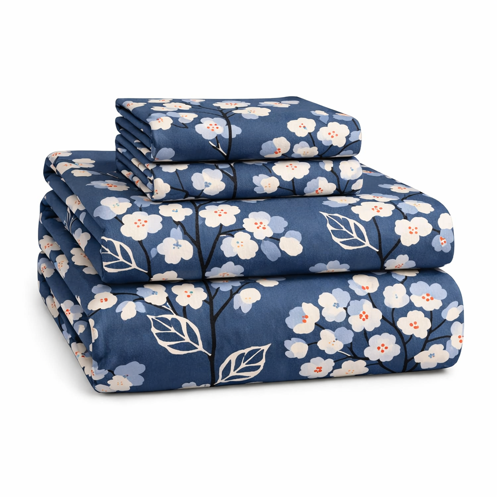 Indigo Bloom – Complete bedsheet