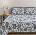 Royal Blue Floral - Complete bedsheet