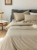 Beige solid – Complete bedsheet