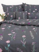 Midnight Blossom Garden - Complete bedsheet