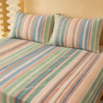 Coastal Pastel Stripes – Fitted sheet