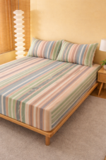 Coastal Pastel Stripes – Fitted sheet - Image 3