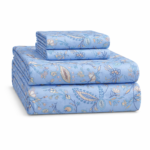 Blue Meadow Bliss – Fitted sheet - Image 2