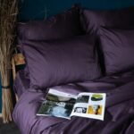 Purple solid - Complete bedsheet