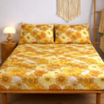 Retro Sunburst Bloom - Complete bedsheet